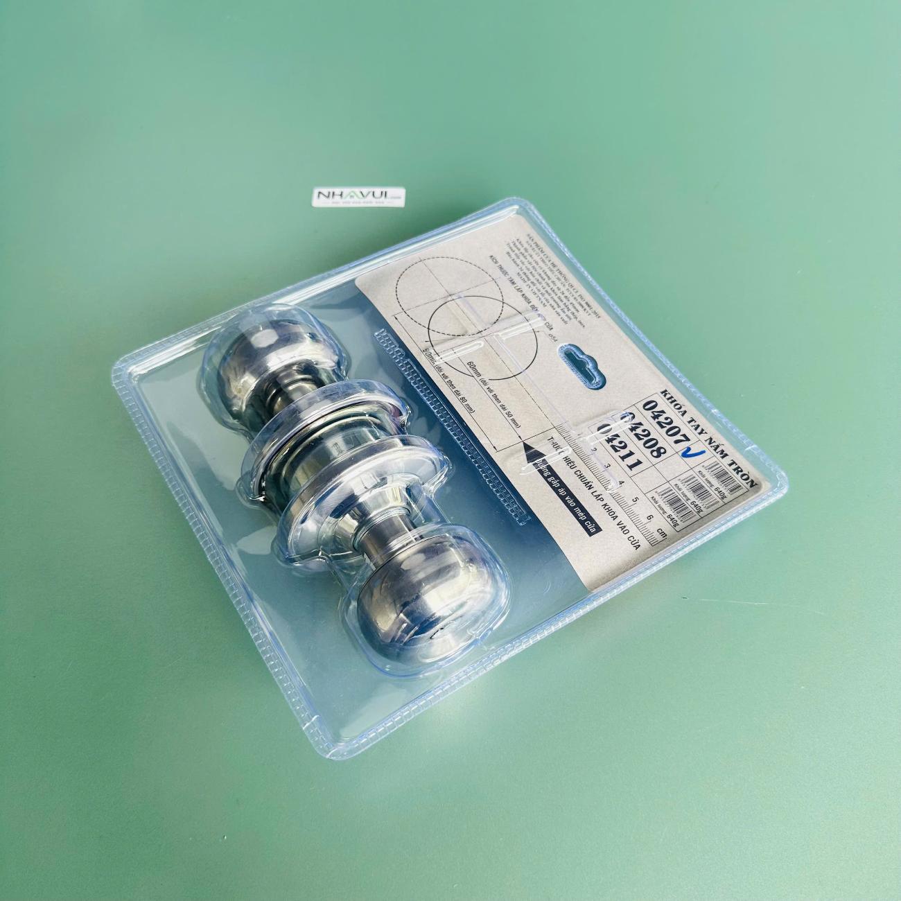 Khóa tay nắm tròn inox Việt Tiệp 04207